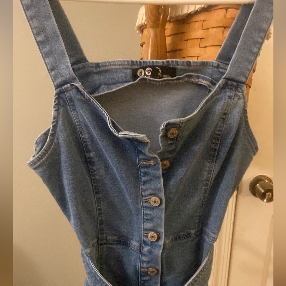Stylish Blue Women's Denim Overalls